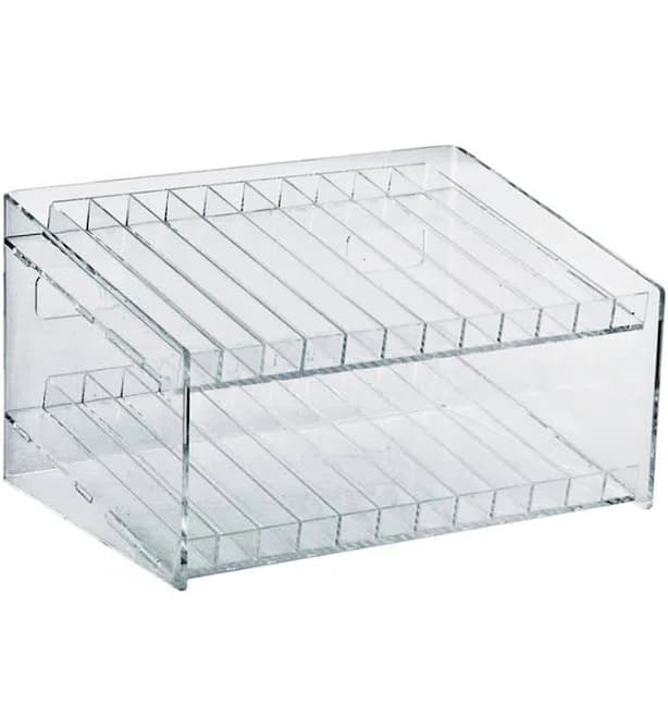 Azar Displays Two-Tier 24 Compartment Beauty Organizer