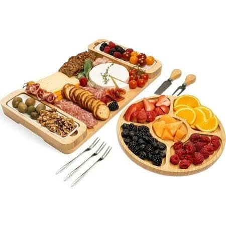 Bamboo Charcuterie Board Gift Set