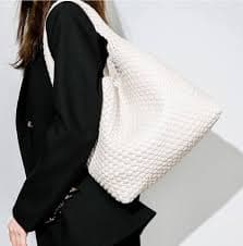 Amazon.com: Large capacity handmade woven women's bag hand carry casual versatile underarm bag 1pc (B1683#White) : Handmade Products