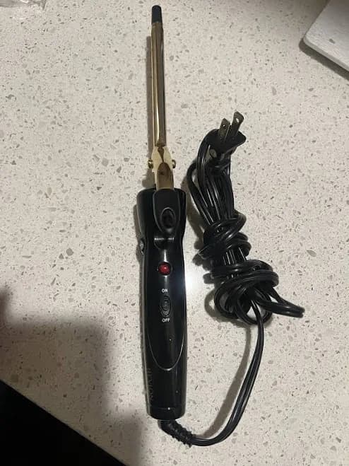 Revlon Amber Waves Curling Iron Gold Barrel Hair Curler Tested Works