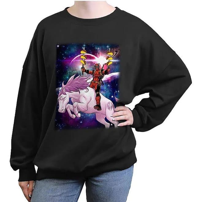 Marvel Deadpool Oversized Graphic Pullover