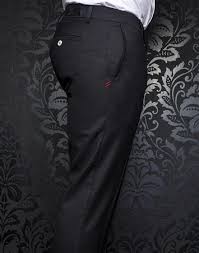Designer High-Quality Fabric Fashion for Black Men: Branded Logo, Red Outlined, Blue Floral Print, White Button Back Pockets
