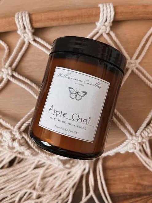 Amber Jar Candle with Wood Wick