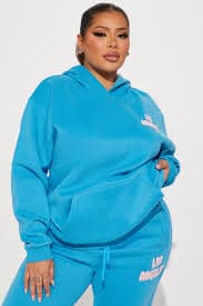 Los Angeles Puff Print Jogger - Blue | Fashion Nova