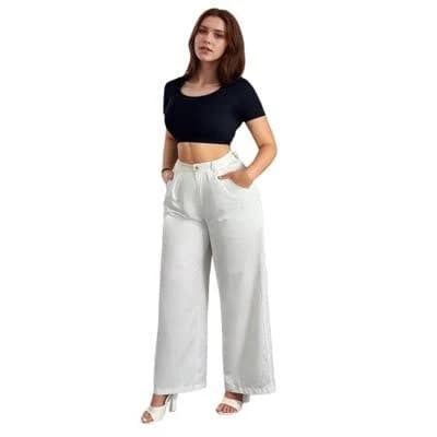 Garvee High-Waisted Pleated Wide Leg Dress Pants