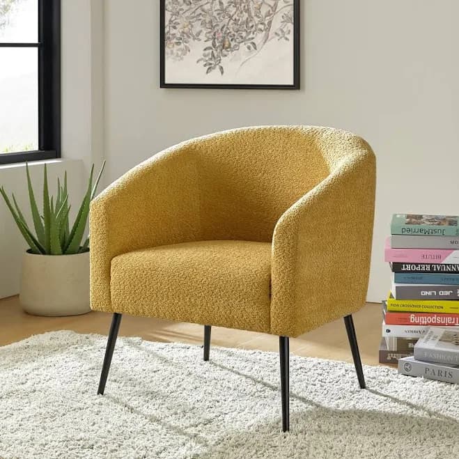 Karat Home Inc. Modern Boucle Armchair