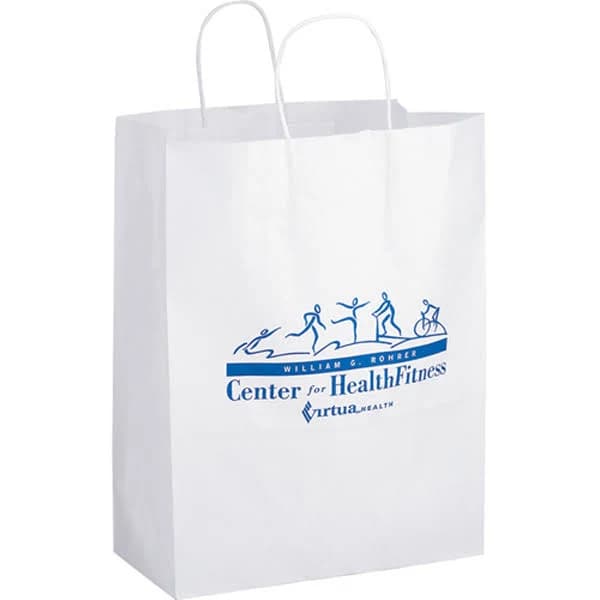 250 Custom Mart White Paper Bag | Imprint