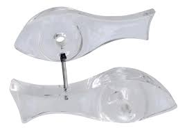 Desk Top Lucite Stylized Fish Sculpture | Chairish