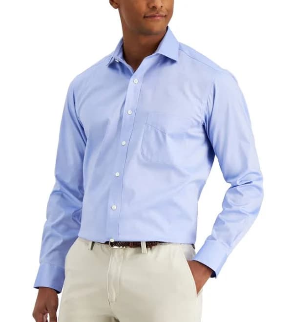 Club Room Men's Regular Fit Pinpoint Dress Shirt