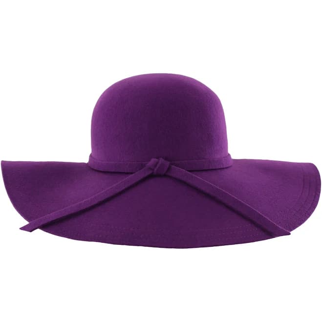 Luxury Divas Wide Brimmed Wool Floppy Hat