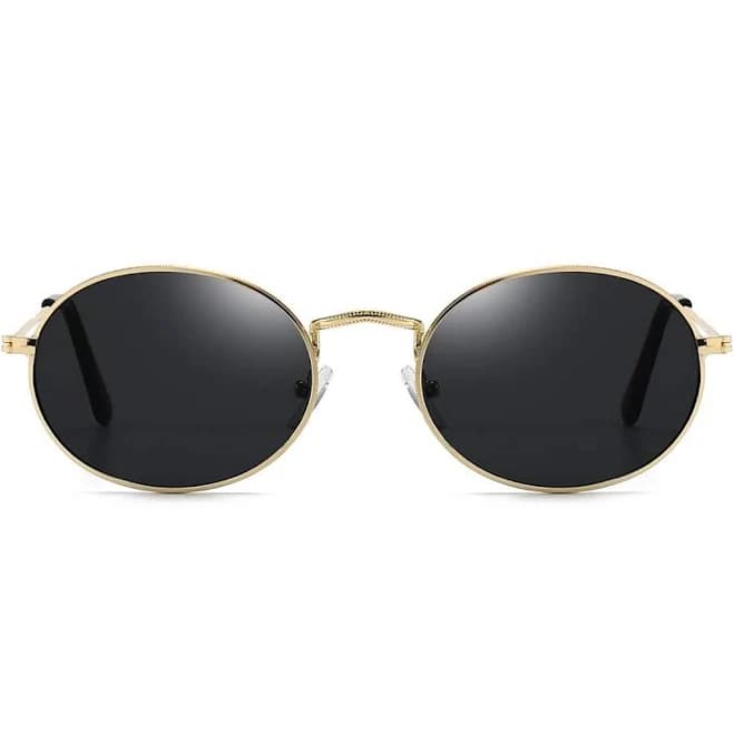 Vintage Metal Oval Sunglasses