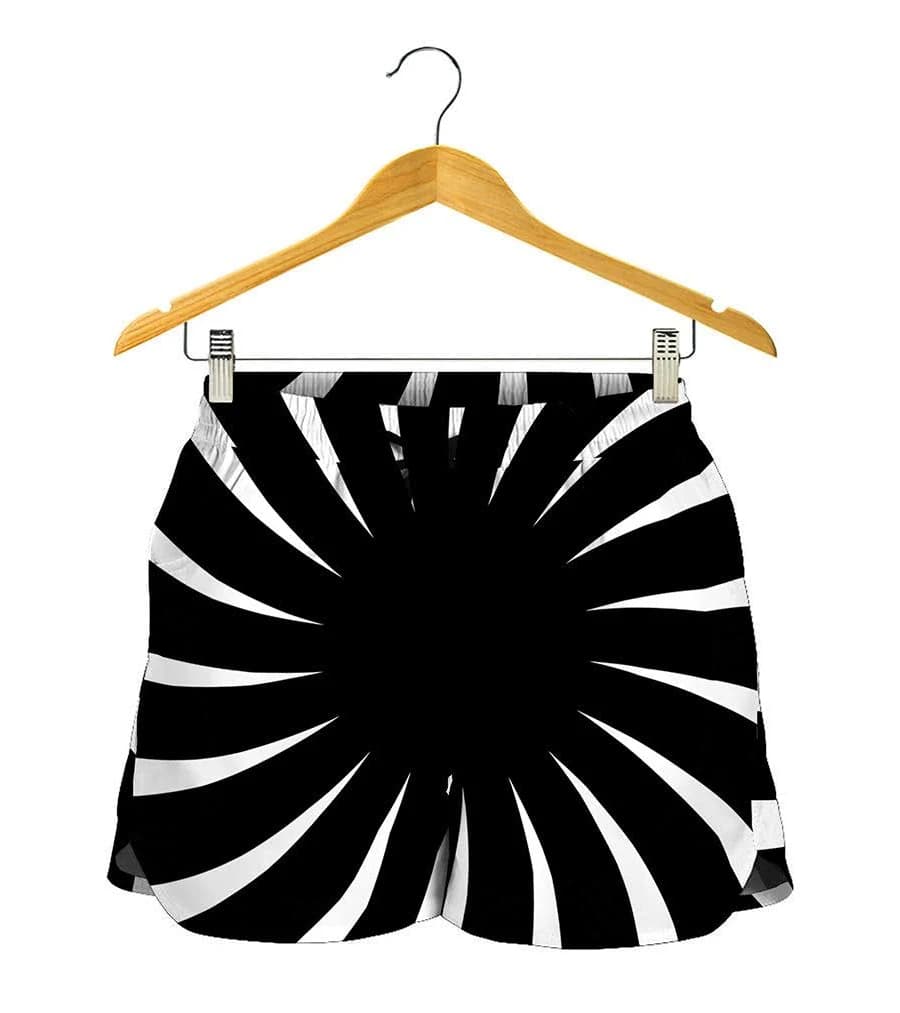 Vortex Swirl Print Shorts