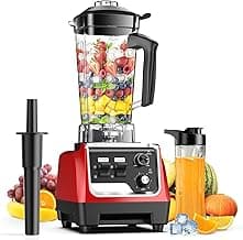 Blender, 1800W Powerful Countertop Blenders for Kitchen with 70oz Pitcher &20oz Travel Cup, 28000 RPM Blender for Smoothies, Ice Crushing, Frozen Drinks, Multiple Speeds with Pulse & Timer