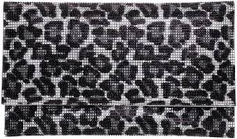 Nina Women's Leopard Print Crystal Envelope Clutch