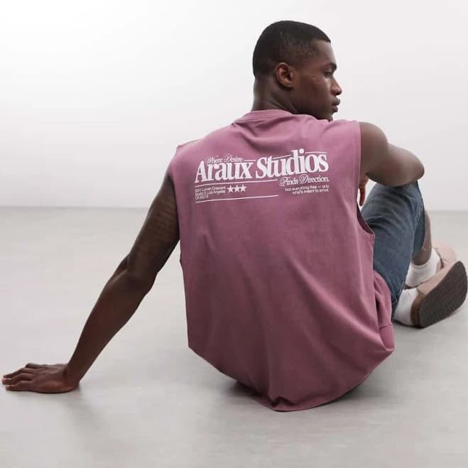 ASOS Oversized Tank with Text Graphic