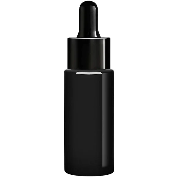 1 oz Cylindra Glossy White Glass Bottle with Dropper