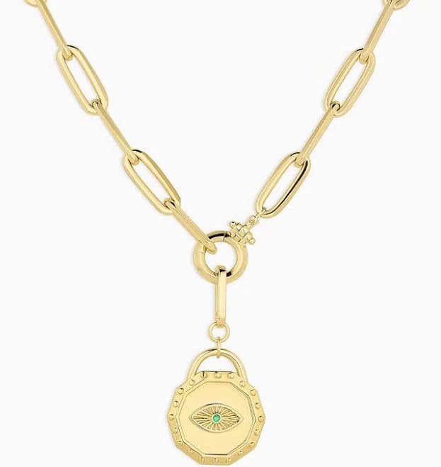 Gorjana Women's Parker XL Evil Eye 18K Gold Necklace