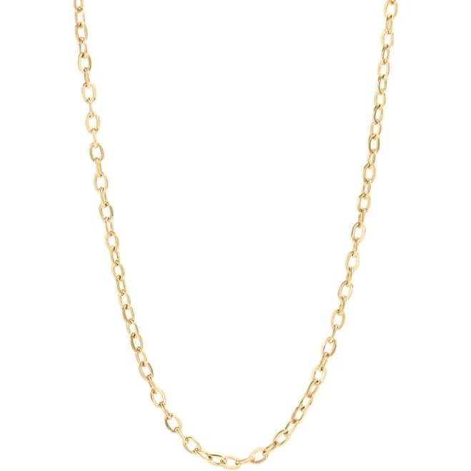 Dainty Minimalist Curb Link Gold Necklace