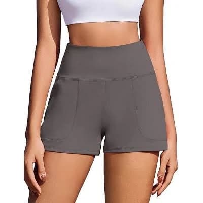 Women's Wide Leg Yoga Shorts with Pockets