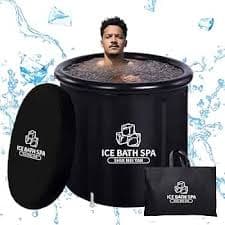 SHUIMEIYAN Large Ice Bath Tub Outdoor with Lid Portable Bathtub Adult Cold Water Therapy Tub for Recovery Cold Plunge Tub Ice Barrel Ice Bath Tub for Athletes Black 8209 : Amazon.sg: Beauty