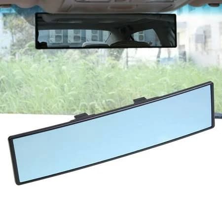 Hemoton Wide Angle Rear View Mirror for Car Rearview Universal, Size: 11.4 x 2.7 x 0.2, Black