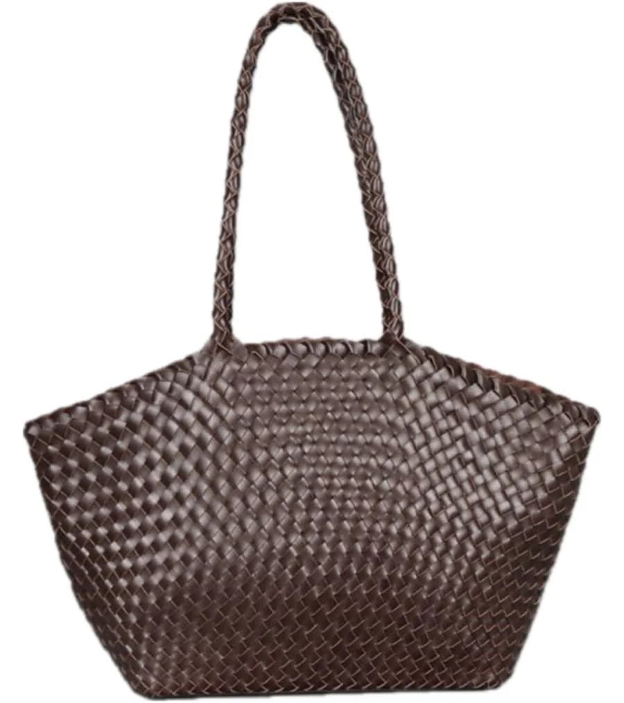 Rimini Women's Nicoletta Woven Leather Tote Shoulder Bag