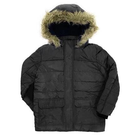 Shore Babe Boy's Quilted Faux Fur Hooded Puffer Coat