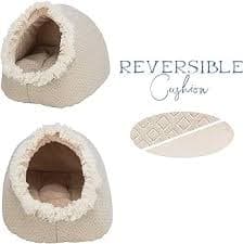Trixie 38210 Cuddly House for Cats and Dogs in Trendy Bohemian Design, 35 × 26 × 41 cm, Beige – with Built-In Reversible Cushion Machine Washable : Amazon.com.be: Pet Supplies