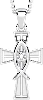 Irish Celtic Cross Pendant Necklace