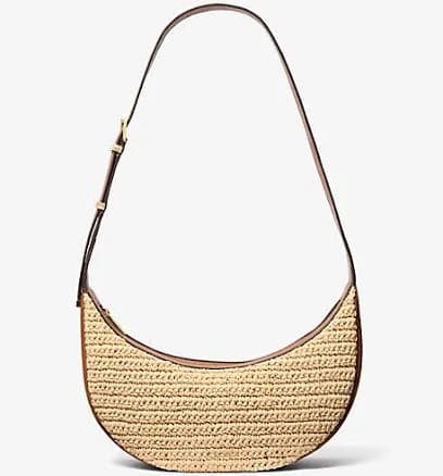 MICHAEL Michael Kors Avra Medium Raffia-Textured Crossbody Bag