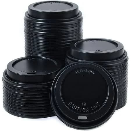 Disposable Black Dome Lids for Disposable Paper Hot Cups for 10oz