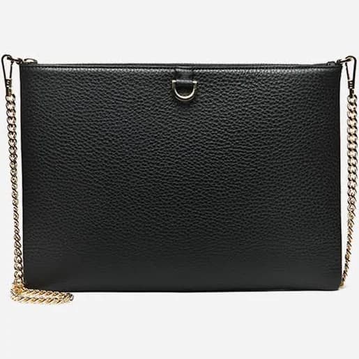 Italian Leather Crossbody with Gold Hardware