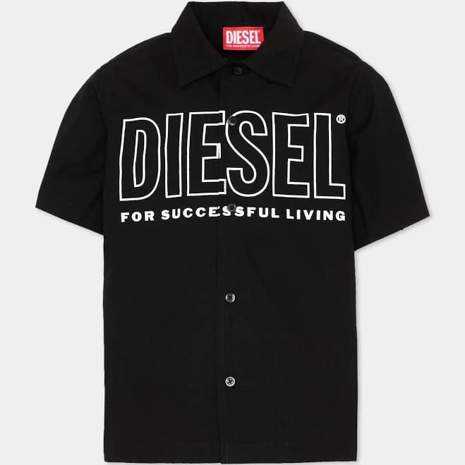 Diesel Boys' Logo Short-Sleeved Shirt