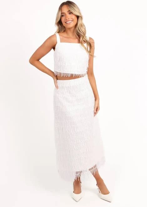 Petal & Pup Women's Allure Sequin Tassel Two Piece Set