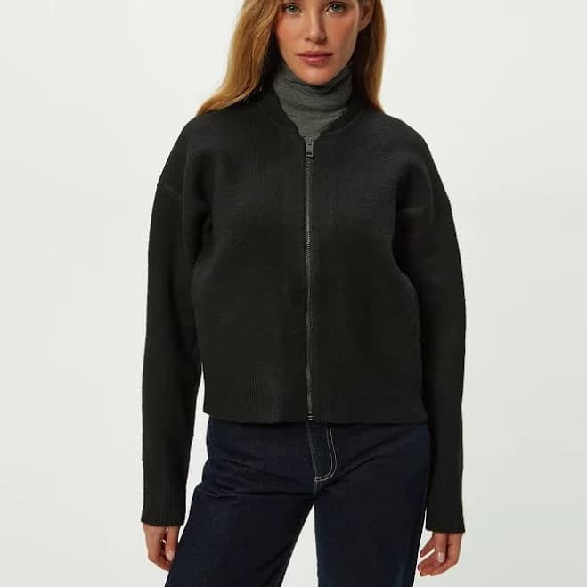 Michael Stars Women's Lidia Cropped Bomber Jacket