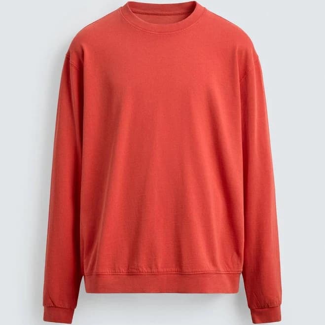 Zara Men's Washed Crewneck Sweatshirt