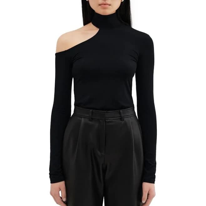 Two Lines by Marcella Women's Elmhurst Cutout Turtleneck Top