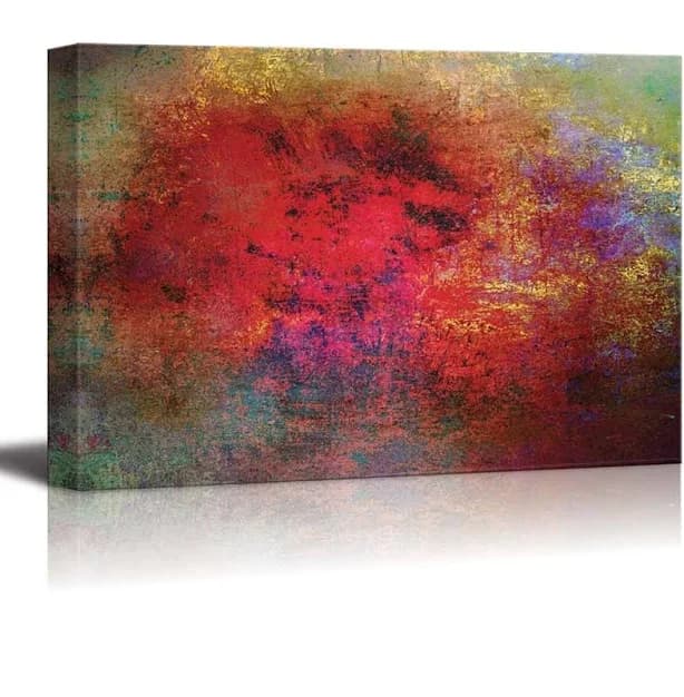 Wall26 A Vibrantly Colored Red Surrounded Canvas Art