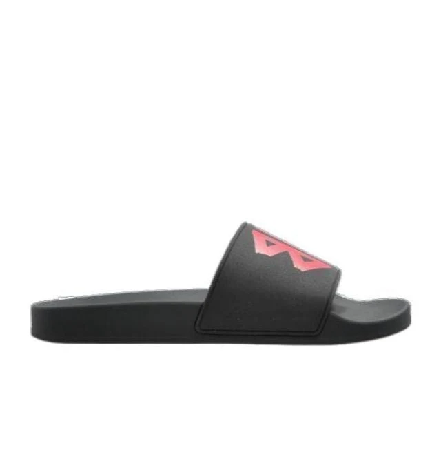 Balenciaga Men's Bb Logo Pool Slide Sandals - Black - Leather sandals