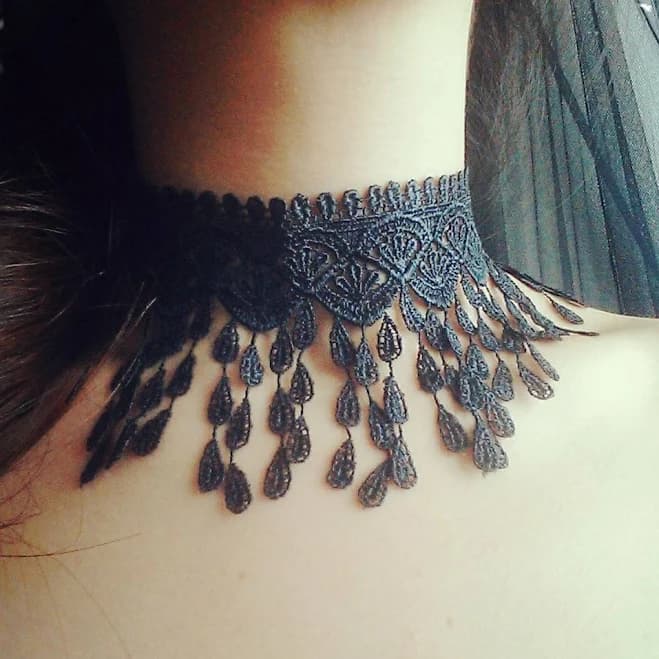 Victorian Venice Lace Choker Necklace