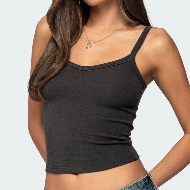 Edikted Women's Aspyn V-Neck Ribbed Tank Top