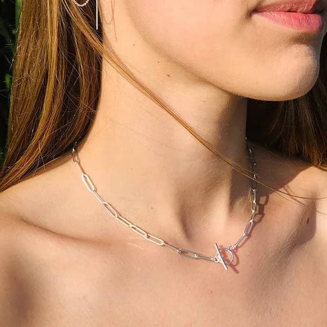 Lauren Paper Clip Chain Choker