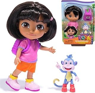 Best Friends Dora & Boots Set, 6-inch Doll with Clothes, Backpack & Boots Toy Figure, Kids Toys for Girls & Boys Ages 3 and Up