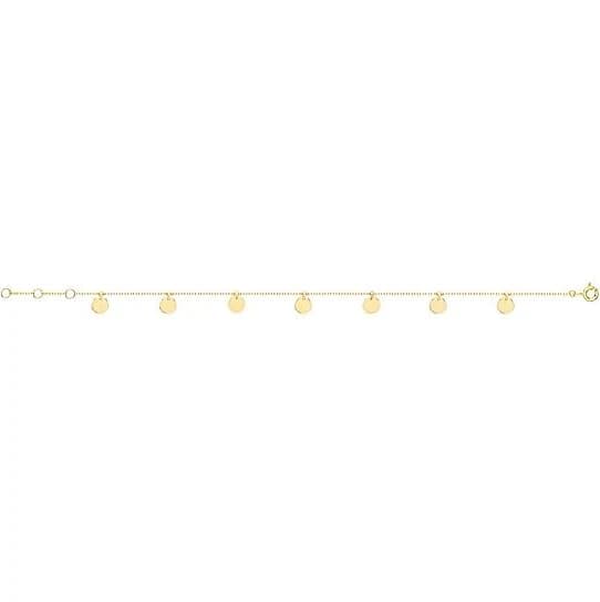 9ct Gold Minimalist Disc Charm Bracelet