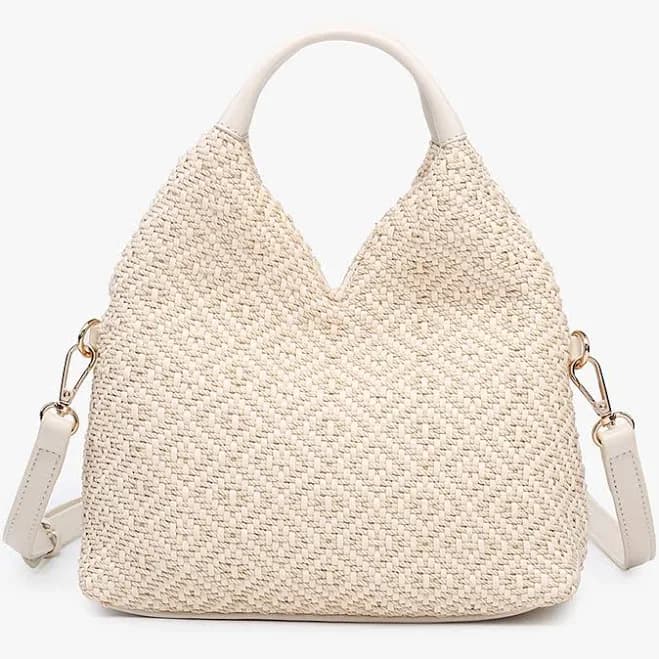jen & co. Cecily Diamond Woven Hobo