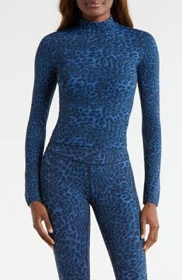 MPG Women's Leopard Print Long Sleeve Top