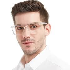 OCCI CHIARI Comfortable Reading Glasses Men, Lightweight Square Frame, High-Definition Lenses, Transparent - Walmart.com