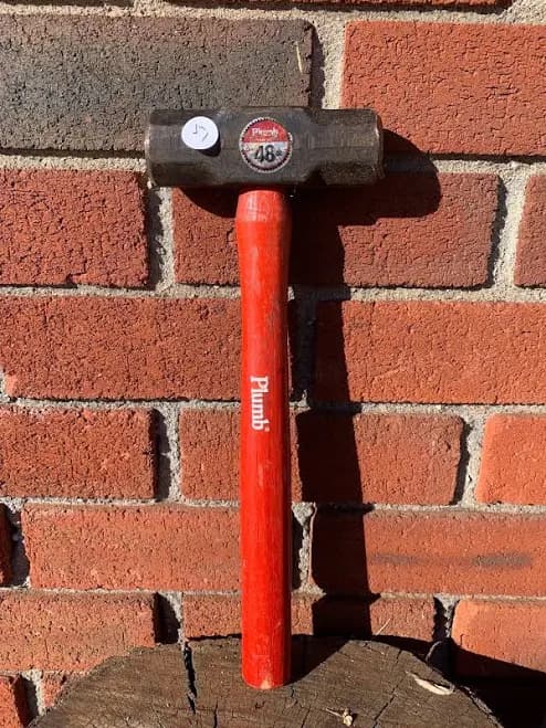 PLUMB 48 oz. sledge Hammer NOS sticker Red original handle Nice
