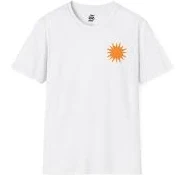 The Daily Sun Retro Graphic Tee White/Yellow - M