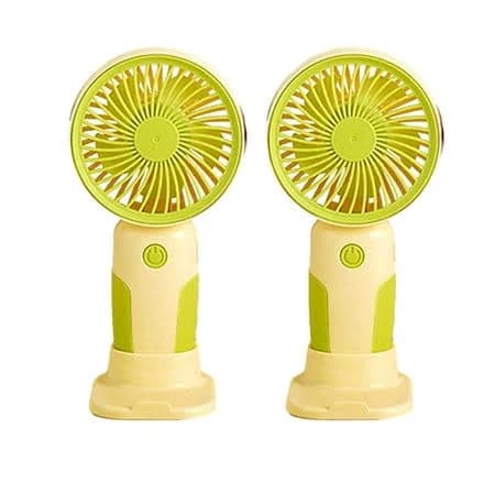 Summer Savings! Lhnft 2 Pack Mini Handheld Fan, USB Rechargeable Cartoon Strawberry Look Portable Fan with Removable Base for Home Office Outdoor,